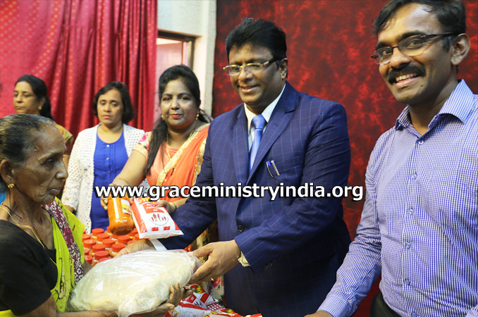 Grace Ministry organized charity program Spandana here on Sep 29 to help the poor and needy old widow's in Mangalore by providing financial help, material needs and support to the old widow. 